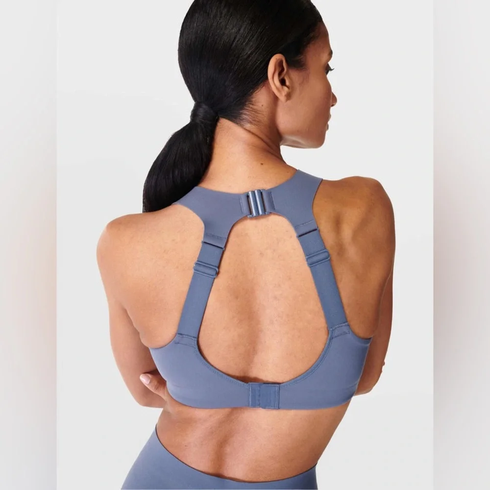 Sweaty Betty Zero Gravity Running Sports Bra High Support Racerback 38B Blue - Picture 2 of 6